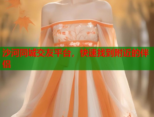 沙河同城交友平台，快速找到附近的伴侣